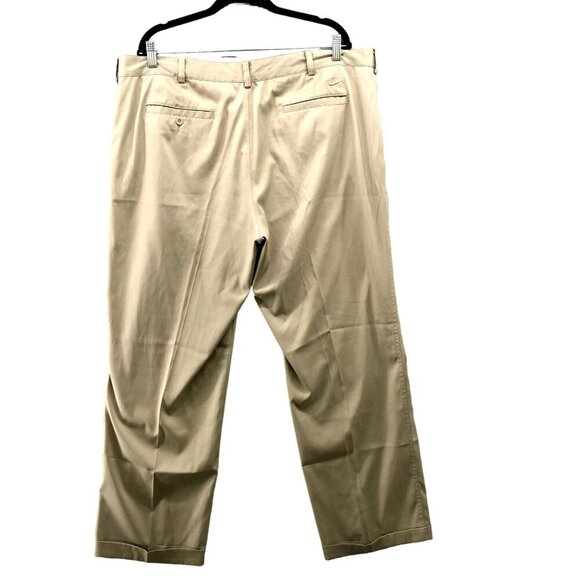 Nike Golf Pants Mens Size 40x30 Beige Flat Front Straight Performance Chino - Picture 2 of 11